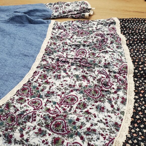 Altard State Womens Tunic Dress L Tiered Block Boho Patchwork Print Mix $60 New - Picture 4 of 16